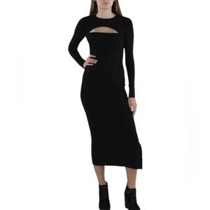 French Connection Cut Out Midi Sweater Dress Medium New $98